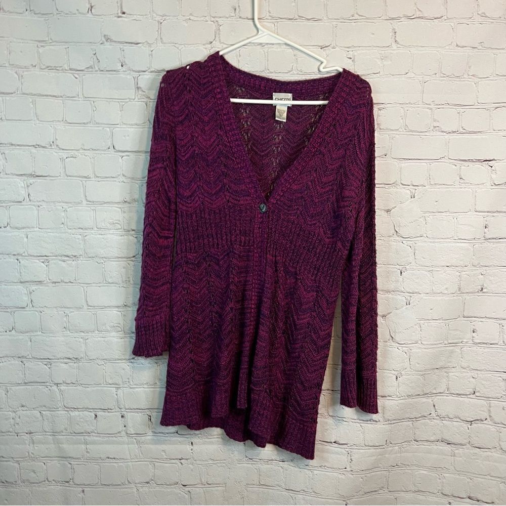 Chico’s Women Cardigan Purple size 0